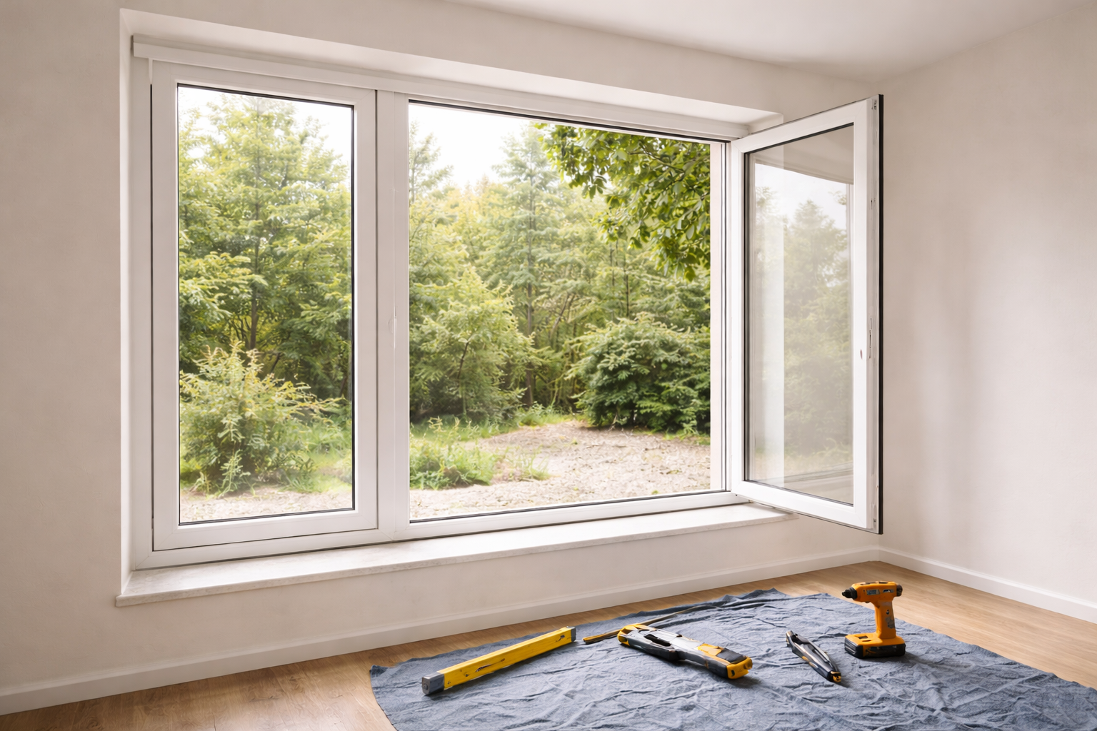 Remplacement de châssis et installation de nouvelles fenêtres dans une habitation